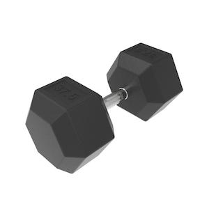 Dumbbells: 37.5kg HD Rubber Hex Dumbbell