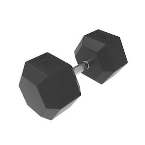 Dumbbells: 45kg HD Rubber Hex Dumbbell