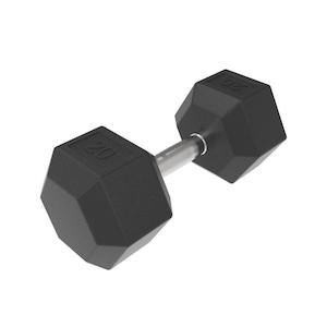 Hex Dumbbells: 20kg HD Rubber Hex Dumbbell