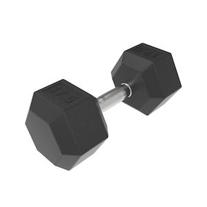 Hex Dumbbells: 17.5kg HD Rubber Hex Dumbbell