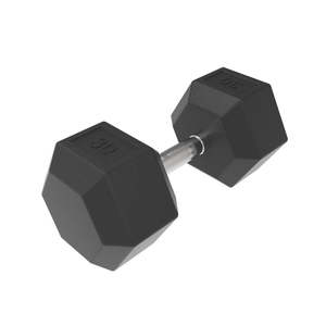 Dumbbells: HD Rubber Hex DB 30KG - Used
