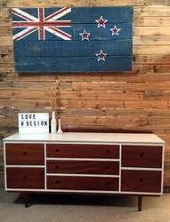 Products: Retro white mahogany lowboy (sold)