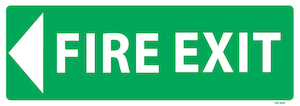 Products: Fire Exit Arrow Left - Industrial Signs