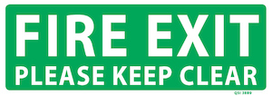 Fire Exit Please Keep Clear - Industrial Signs