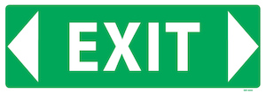 Products: Exit Sign Arrow Both Ways - Industrial Signs