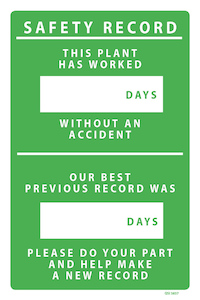 Safety Record Plant - Industrial Signs