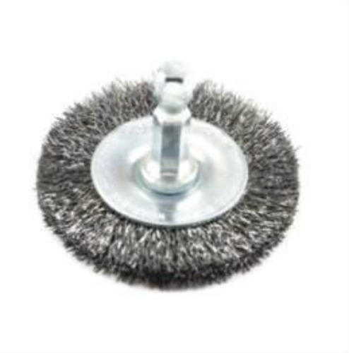 Fire Bird WIRE BRUSH HEX SHANK WHEEL TYPE CRIMPED 75MM  STEEL