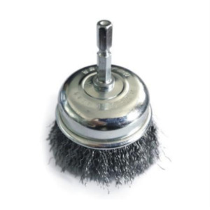 Fire Bird WIRE BRUSH HEX SHANK CRIMPED 50MM  STEEL