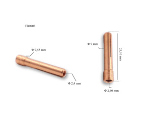 Tig: Fire Bird 2.4mm tig collet 13n23 2pk