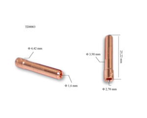 Tig: Fire Bird 1.6mm tig collet 13n22 2pk