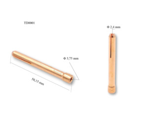 Fire Bird 2.4mm tig collet 10n24 2pk