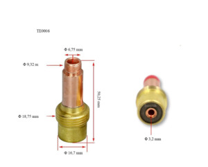 Tig: Fire Bird 3.2mm tig gas lens 45V25 2pk