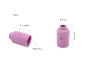 Tig Cermaic: Fire Bird tig 6# ceramic 54n16 2pk