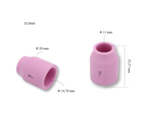 Tig Cermaic: Fire Bird tig 7# ceramic 53n61 2pk