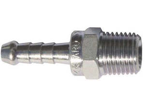 Air Fittings: 8mm hose tale x 1/4 bsp male (A110)