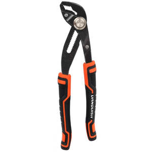 Vanquish Pliers: Vanquish- 10-inch Rapid Adjustment Curved Jaw Groove Joint Pliers