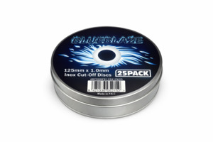 Abrasives Cutting And Grinding Discs: Fire Bird BLUE BLAZE Cutting Disc 25PK metal tin 125 X 1