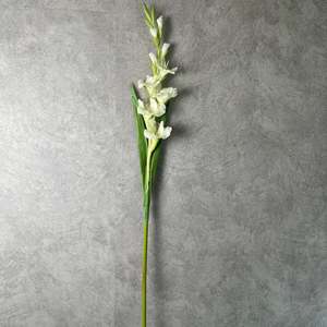 Gladiolus Real Touch Artificial Silk Flower white GLADIOLUS005