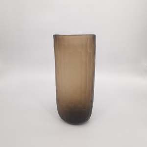 Vase: Molten Earth – Frosted Amber Glass Vase VASEG001
