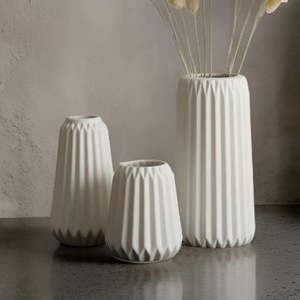 Vase: Vase 3 Sets Ceramic White VASE022