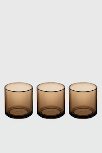 LIFESTORE: Tumbler 85mm - Amber SET OF 3