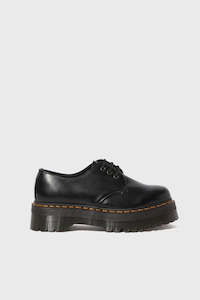 Dr Martens: 1461 Quad 3 Eye Shoe - Black Polished Smooth