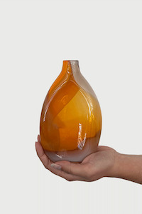 Vases Planters: Watercolour Bud Vase - Orange / White