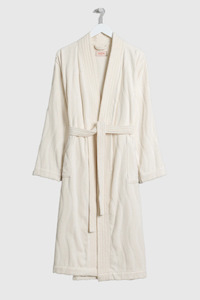 Bath Accessories: Bath Robe - Ivory