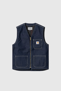 Mens Vests: Chore Vest - Blue One Wash