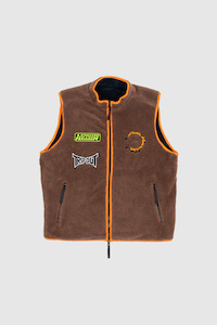 Mens Vests: Reversible Polar Fleece Zip Vest - Bonatura / Abyss