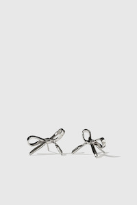 Bow Stud Earrings Medium - Sterling Silver