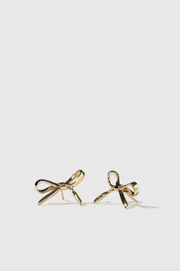 Infinite Gifts For Her: Bow Stud Earrings Medium - Gold Plated