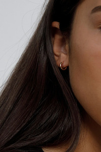 Halo Hoop Earrings Small - Gold Plated