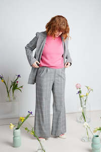 Davenport Flares - Black Mini Plaid