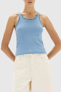 Sale Under 50: Drew Stripe Rib Tank - Bahama / White