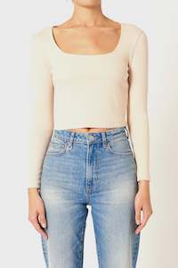 Sale Under 50: Jonesy Square Neck Top - Dust Storm