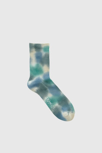 Tie Dye Crew Socks - Blue