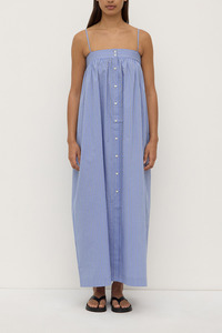 Sale Under 250: Erina Stripe Maxi Dress - Blue / White Stripe