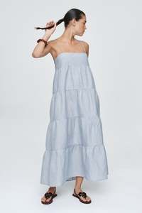 Ophelia Dress - Bleu Stripe