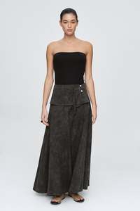 Sale Under 250: Taffy Skirt - Washed Black