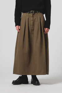 Sale Over 250: Bulb Skirt - Canvas Fossil Green