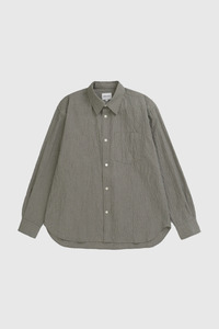 Falster Oversized Textured Stripe Shirt - Vetiver