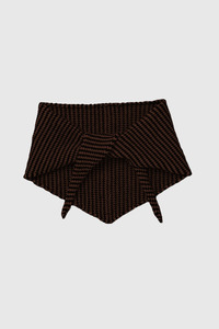 Womens: Daisy Scarf - Chestnut / Black Stripe