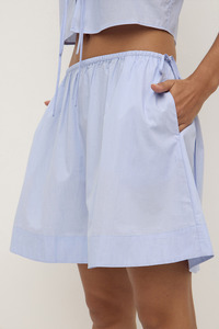 Sale Clothing: Havana Stripe Poplin Skirt - Blue / White Stripe