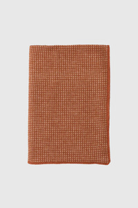Life New Arrivals: Jacquard Dot Wool Blanket - Rust