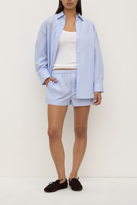Sale Under 250: Havana Stripe Long Sleeve Shirt - Blue / White Stripe