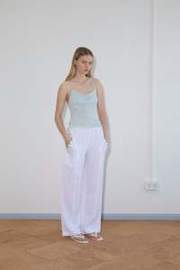 Sale Under 250: Fine Knot Tank - Ice Blue