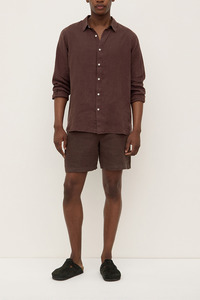 Sale Clothing: Mens Everyday Linen Long Sleeve Shirt - Ganache