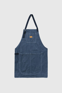Pinstripe Denim Apron - Indigo