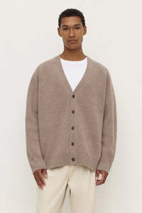 Sale Under 250: Jed Wool Blend Cardigan - Sable Marle